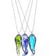 PENDANT TWIST - Lime Green, Cobalt Blue and Turquoise
