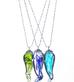 PENDANT TWIST - Lime Green, Cobalt Blue and Turquoise